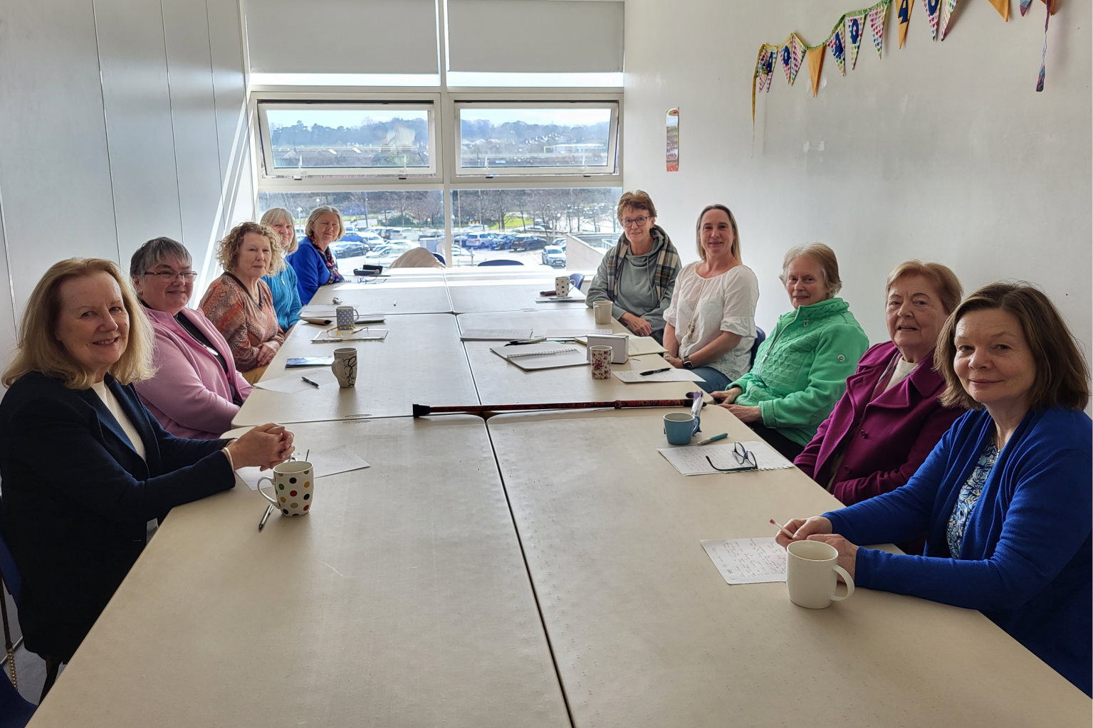 A group of students enjoying the creative writing class.